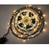 Світлодіодна гірлянда нитка 50 м, 500 LED, 220V, 1 режим, IP65, чорний каучуковий провід, колір свічення теплий білий